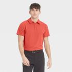 Men's Stretch Woven Polo Shirt - All In Motion Bright Red