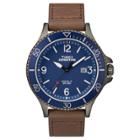 Men's Timex Expedition Ranger Watch With Leather Strap - Gray/brown Tw4b10700jt, Brown Blue