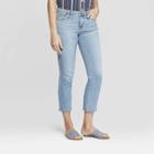 Women's Relaxed Fit High-rise Cropped Straight Jeans - Universal Thread Light Wash