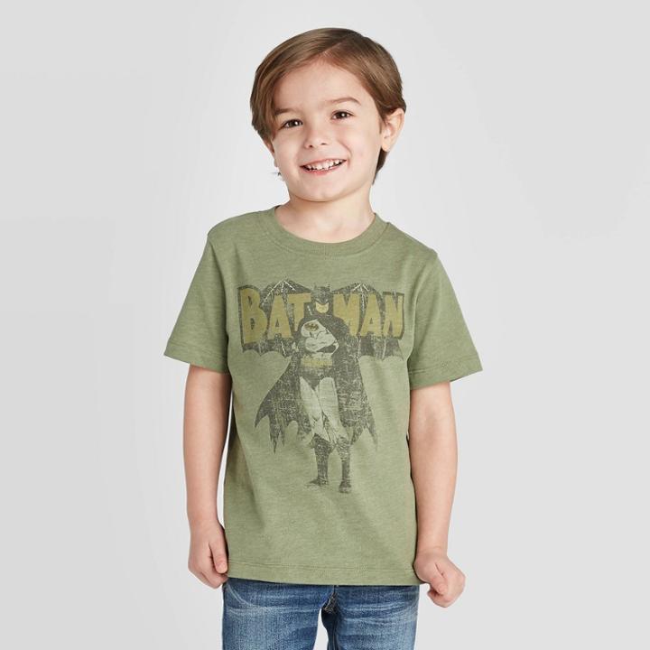 Toddler Boys' Warner Bros. Batman T-shirt - Olive 2t, Boy's, Green
