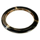 Zirconmania Slender Enamel And Gold Electroplated Stretch Bracelet - Black, Women's