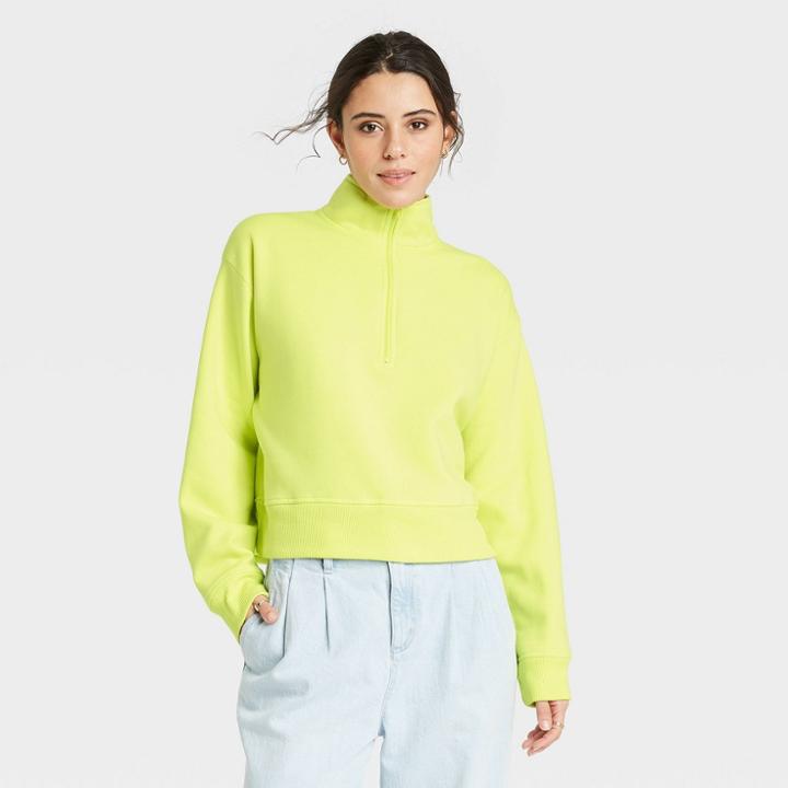 Women's Quarter Zip Sweatshirt - A New Day