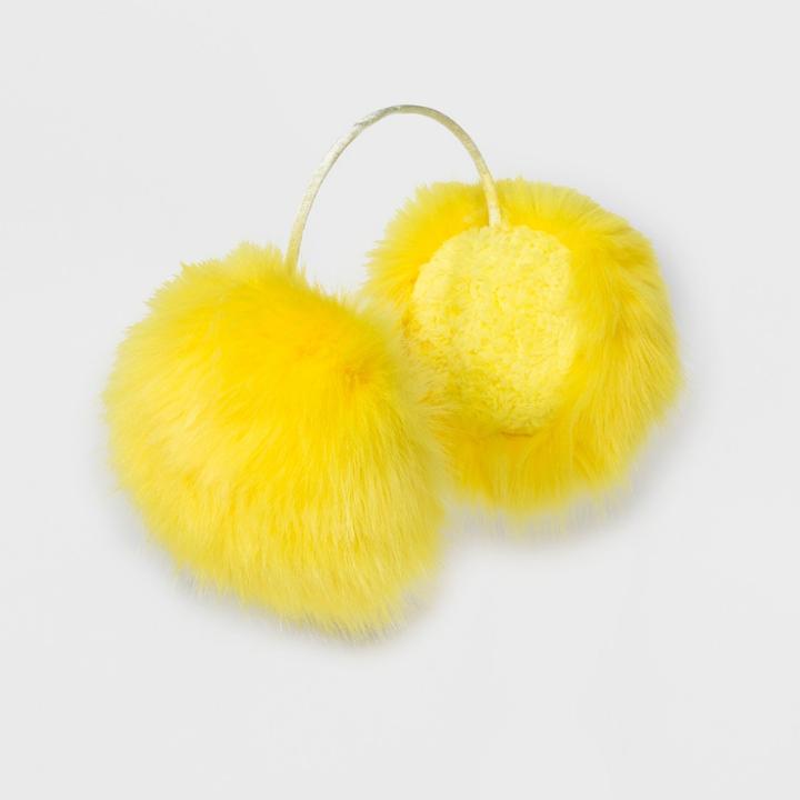 Girls' Faux Fur Earmuffs - Cat & Jack Red