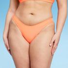Women's Extra High Leg Cheeky Bikini Bottom - Wild Fable Coral Orange