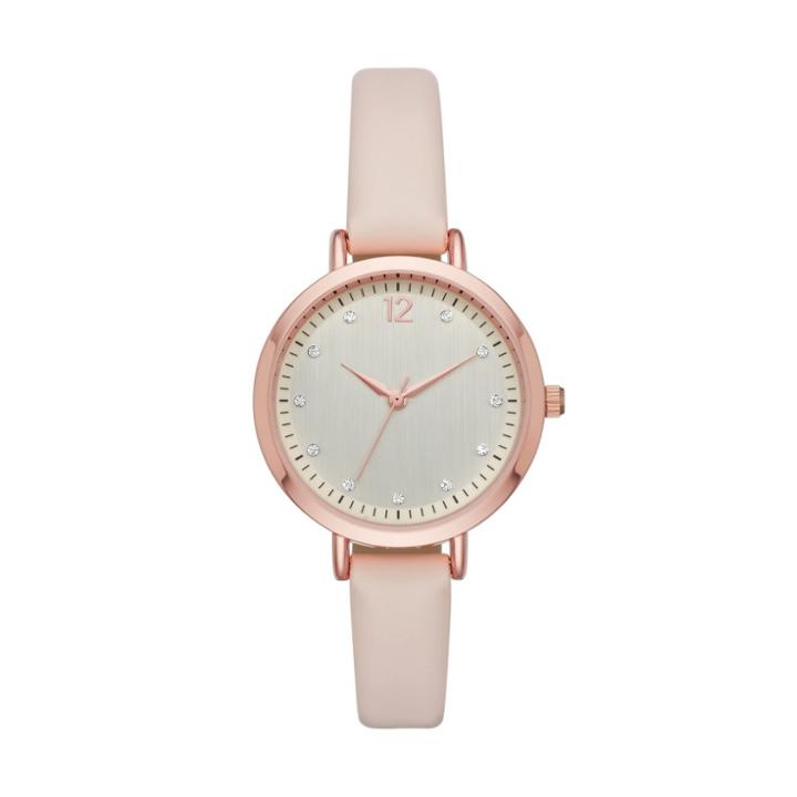 Women's Skinny Strap With Dial Glitz Watch - A New Day Rose Gold