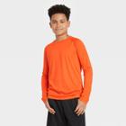 Boys' Long Sleeve Performance T-shirt - All In Motion Bright Orange