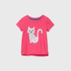 Toddler Girls' Flip Sequin Cat Short Sleeve T-shirt - Cat & Jack Dark Pink