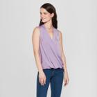 Women's V-neck Tank - A New Day Lavender (purple)