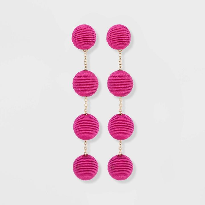 Sugarfix By Baublebar Beaded Sphere Statement Earrings - Pink