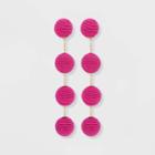 Sugarfix By Baublebar Beaded Sphere Statement Earrings - Pink