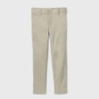 Boys' Flat Front Stretch Uniform Straight Fit Pants - Cat & Jack Light Khaki