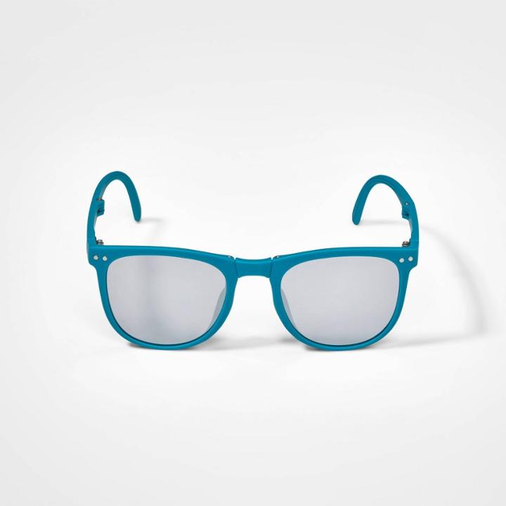 Kids' Foldable Surfer Shade Sunglasses With Mirror Lens - Cat & Jack Green