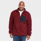Men's Tall Full-zip Sherpa Jacket - Goodfellow & Co Red