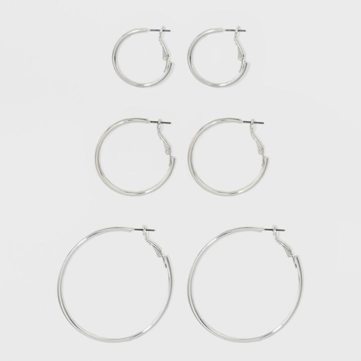 Hoop Earring Set 3ct - A New Day