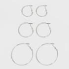 Hoop Earring Set 3ct - A New Day