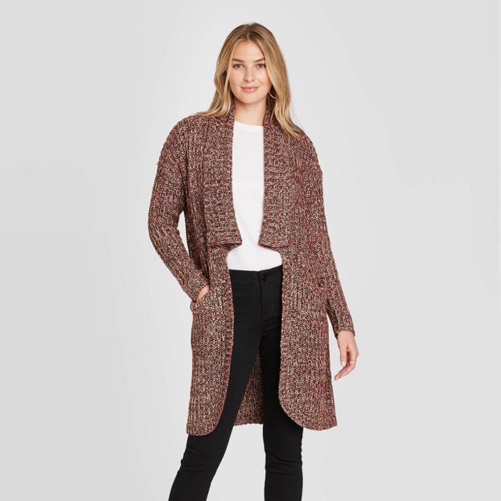 Women's Open Cardigan - Knox Rose Rust