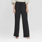 Women's Textured Knit Wide Leg Pants - Who What Wear Black