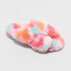 Girls' Brooklyn Crossband Fur Slippers - Cat & Jack S,