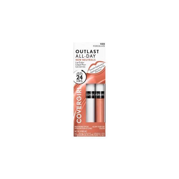 Covergirl Outlast All Day Lip Color With Top Coat Lipgloss - Porcelain