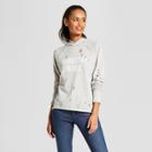 Women's Namastay In Bed Hooded Pullover Distressed Graphic Sweatshirt - Grayson Threads (juniors') Heather Gray