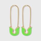 Sugarfix By Baublebar Enamel Safety Pin Drop Earrings - Green