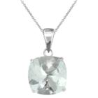 Target Silver Plated White Crystal Cushion Round Pendant
