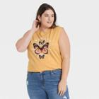 Zoe+liv Women's Plus Size Mystic Butterfly Muscle Graphic Tank Top -