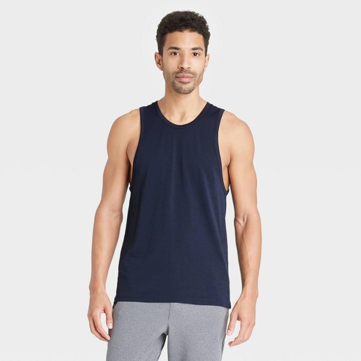Men's Seamless Tank T-shirt - All In Motion Blue Heather