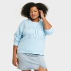 Iml Women's Plus Size Keep It Kind Graphic Sweatshirt - Blue