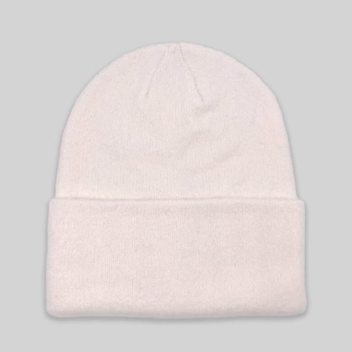 Women's Oversized Beanie - A New Day Cream One Size, Beige