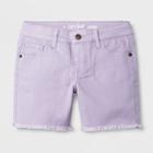 Plus Size Girls' Denim Midi Shorts - Cat & Jack Soft Lilac Xl