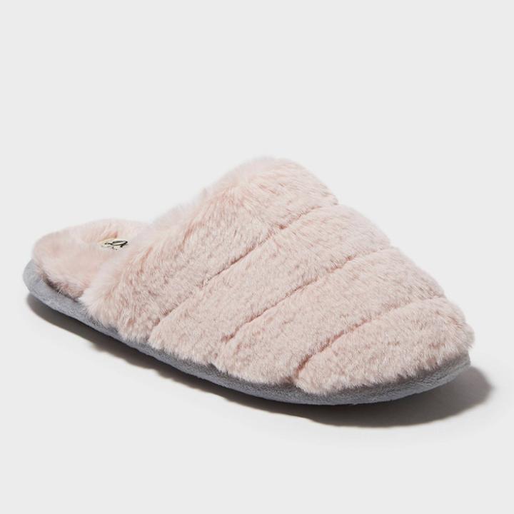 Women's Dluxe By Dearfoams Kaila Slide Slippers - Pink L(9-10), Size: