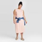 Women's Plus Size Sleeveless Knit Dress - Universal Thread Pink 1x, Women's,