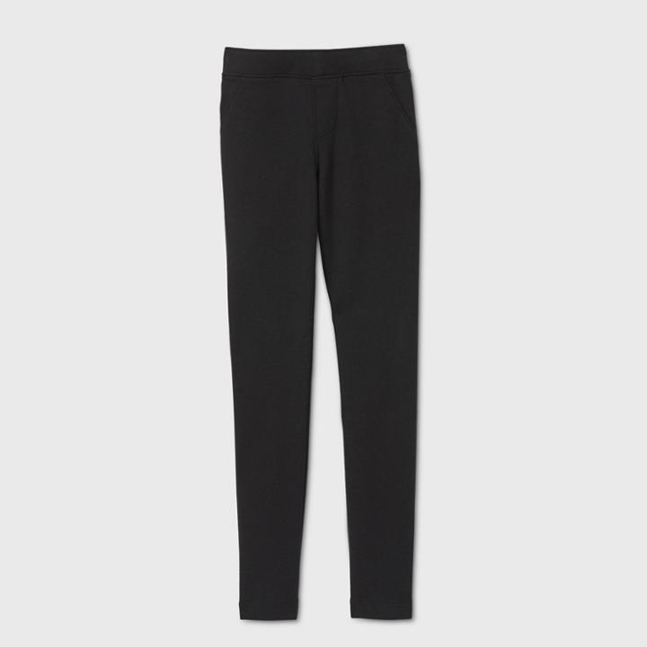 Girls' Stretch Uniform Ponte Jeggings - Cat & Jack Black