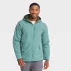 Men's Softshell Sherpa Jacket - All In Motion Teal M, Turquoise Blue