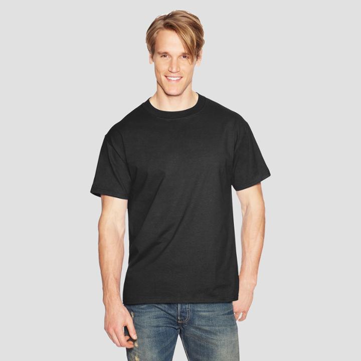 Hanes Men's Big & Tall Short Sleeve Beefy T-shirt - Black