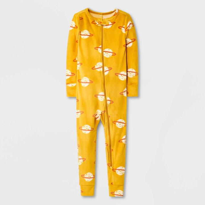 Toddler Boys' Planets Pajama Romper - Cat & Jack Yellow