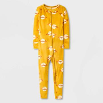 Toddler Boys' Planets Pajama Romper - Cat & Jack Yellow