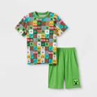 Boys' Minecraft 2pc Short Sleeve Top And Shorts Pajama