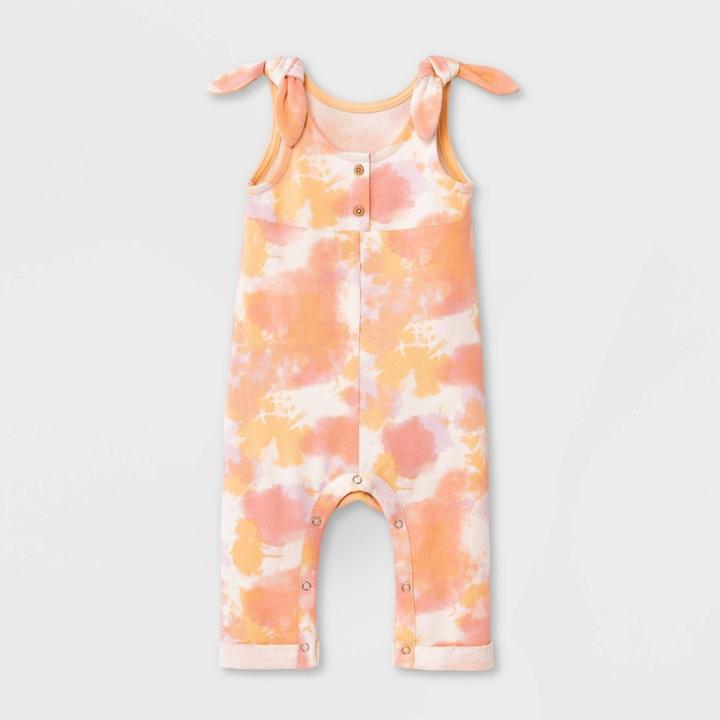 Grayson Mini Baby Girls' Tie-dye Jumpsuit - Pink Newborn
