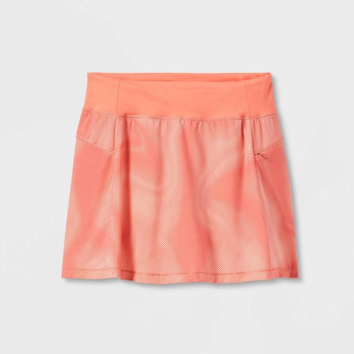 Girls' Stretch Woven Performance Skorts - All In Motion Orange