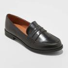 Women's Quinn Faux Leather Closed Back Loafers - Universal Thread Black