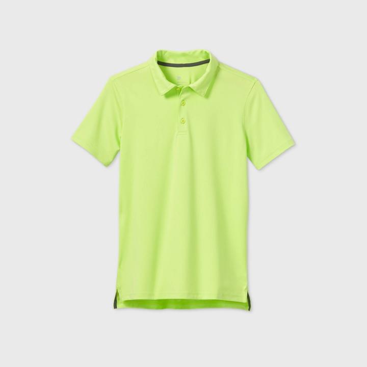 Boys' Solid Golf Polo Shirt - All In Motion Bright Yellow