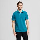 Men's Standard Fit Short Sleeve Loring Polo Shirt - Goodfellow & Co Teal (blue)