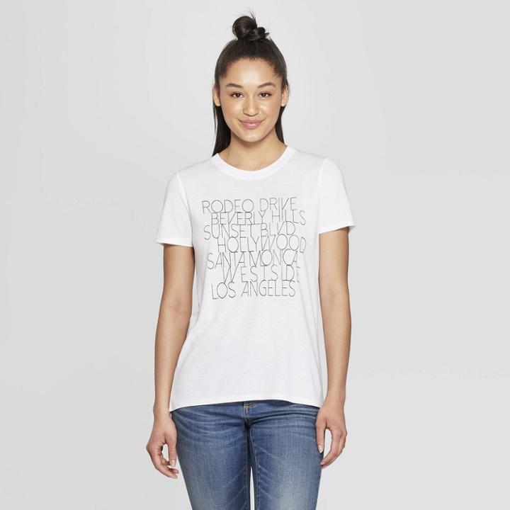 Modern Lux Women's Casual Fit Short Sleeve West Side Cities Graphic T-shirt - Modern