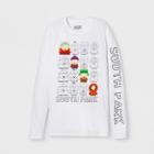 Men's Long Sleeve South Park Crew Pullover T-shirt - White
