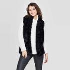 Women's Faux Fur Vest Jacket - Xhilaration Black