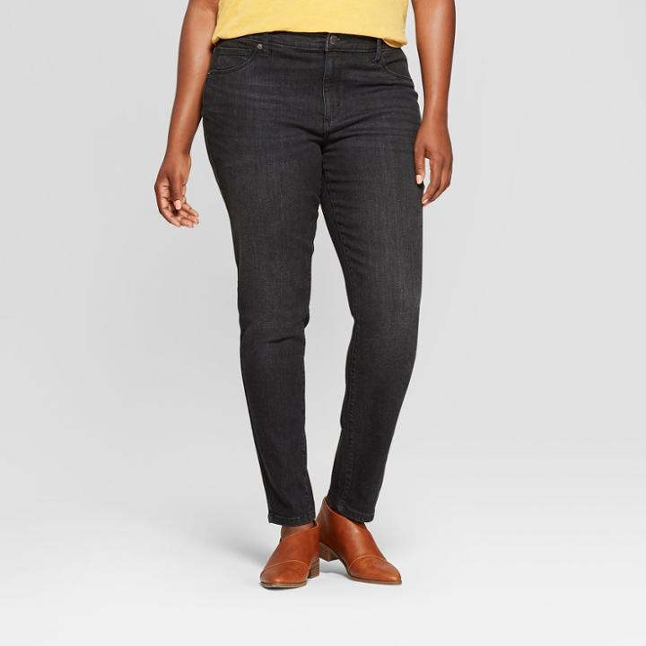 Women's Plus Size Mid-rise Jeggings - Universal Thread Black Wash