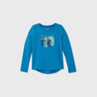 Girls' Long Sleeve Flip Sequin Cat T-shirt - Cat & Jack Blue