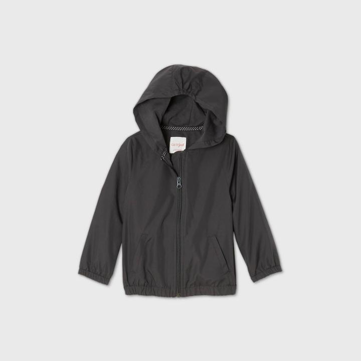 Toddler Girls' Uniform Windbreaker Jacket - Cat & Jack Charcoal Gray
